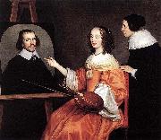 Gerard van Honthorst Margareta Maria de Roodere and Her Parents by Gerrit van Honthorst oil